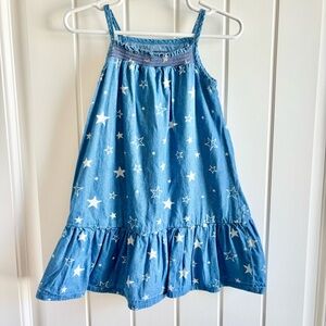 Jumping Beans Star Print Chambray Dress – Size 3T